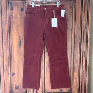 NWT DL1961 Corduroy Paprika Bridget Boot High Rise Intrasculpt Crop